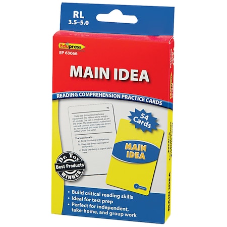 Edupress Main Idea Practice Cards, Levels 3.5-5.0 TCR63066